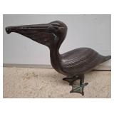 Cast Metal Pelican Figurine