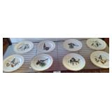 8 Spode Bone China Bird Plates