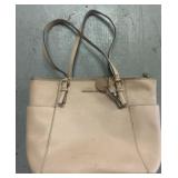 Michael Kors Beige Leather Tote Bag