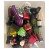 Nail Polish Collection in Plastic Bin