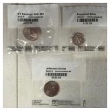 Three U.S. Coins Graded Uncirculated-60