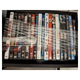 DVDs in Wooden Storage Box