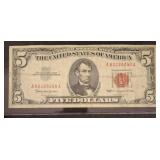 Series 1963 $5 United States Red Seal Note