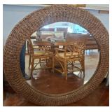 Round Woven Rope Mirror, 46-Inch Diameter