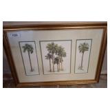 Framed Triple Palm Tree Print, 25ï¿½17 RM4