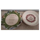 Decorative Ceramic Plates: Giving Plate & Pie Dish