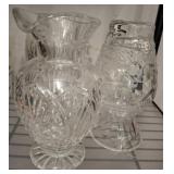 Clear Cut Glass Vases