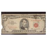 1953 Red Seal $5 United States Note