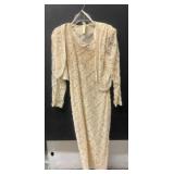 Beaded Evening Gown and Jacket Set, Made in India