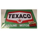 Texaco Gasoline Motor Oil Metal Sign, 17x12