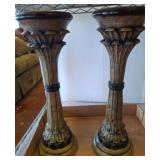 Ceramic Column-Style Candle Holders