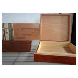 Wooden Cigar Boxes, Assorted Brands