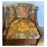 Upholstered Armchairs with Floral Pattern