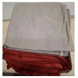 Blackout Curtains in Red and Grey