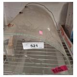 Curved Glass Display Case With Wire Support