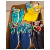 Speedo Kids Swim Shoes and UV Bucket Hat Lot