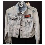 AC/DC Licensed Denim Jacket With Lace-Up Back