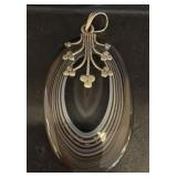 Sterling Silver and Banded Agate Pendant