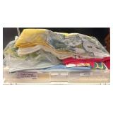 Fabric Pieces in Storage Box