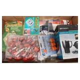 Household and Holiday Items in Box Lot