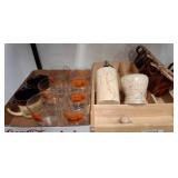 Glassware, Ceramic Mugs, and Marble Dispensers