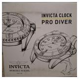 Invicta Pro Diver Clock and Ralph Lauren Pillowcas