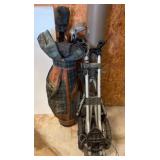 Golf Club Set with Stafford Irons and Push Cart