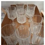 Faceted Glass Stemware and Tumblers