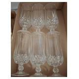 Six Cut Crystal Champagne Flutes