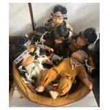 Native-Themed Porcelain Dolls