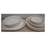 Corelle by Corning Dinnerware Set, Gold Floral