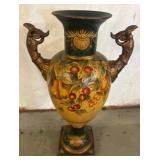 Decorative Vase with Handles and Fruit Motif