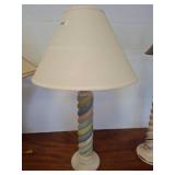 Table Lamp with Twisted Painted Base