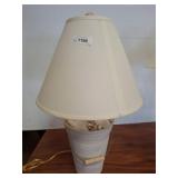 Ceramic Lamp with Seashell Accent and Shade