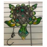Metal And Stained Glass Turtle Suncatcher