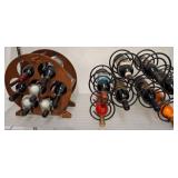 Two Wine Racks with Assorted collectable Bottles