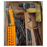 Power Drill With Various Drill Bits