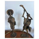 Cast Metal Figurines, 16in Tall