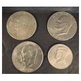 Four Assorted U.S. Coins, Various Years