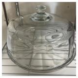 Glass Cake Dome and Matching Plate