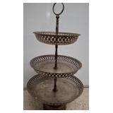 Three-Tier Metal Serving Stand