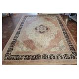 Capel Wool Area Rug with Floral Medallion by fire