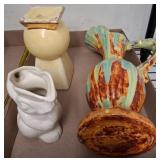 Ceramic Vessels and Figurine Lot