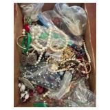 Box Lot of Costume Jewelry and Accessories
