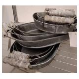 Galvanized Metal Oval Trays