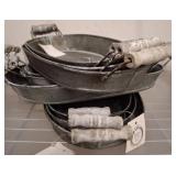 Lulu & Co. Galvanized Metal Trays