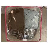 Brown and Blue Bedding Set in Storage Bag