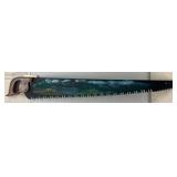 Hand-Painted Two-Man Crosscut Saw with Handle