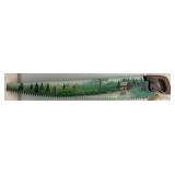Hand-Painted Crosscut Saw with Landscape Scene
