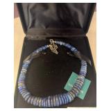 Sterling Silver and Lapis Lazuli Beaded Necklace